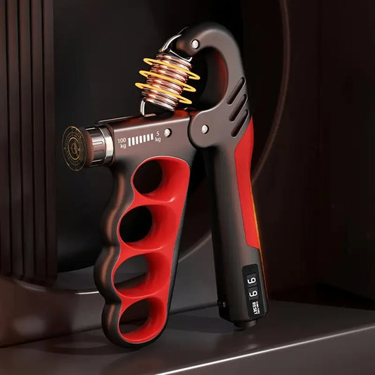 Adjustable Hand Grip Strengthener – 5-100kg Mechanical Counting Gripper, Forearm and Wrist Trainer for Gym, Fitness & Rehab