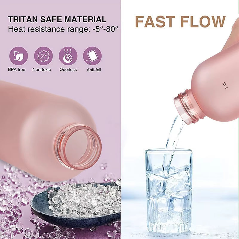 1000ML Water Bottle Sports Water Cup PP Monochrome Sports Kettle Time Scale Outdoor Gradient Water Bottle Portable Durable Cup