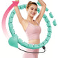 21/24/27/30 Knots Weighted Hula Circle Sport Hoops Weight Loss plus Size Smart Exercise 2 in 1 Adjustable with Detachable Knots