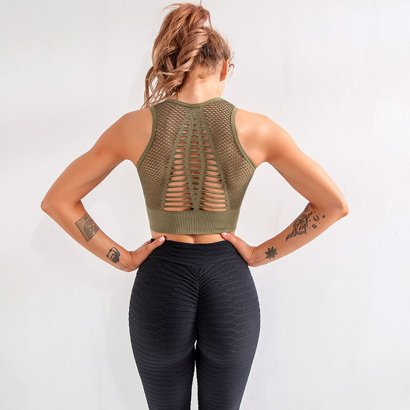 Sexy Brathable Mesh Sports Top
