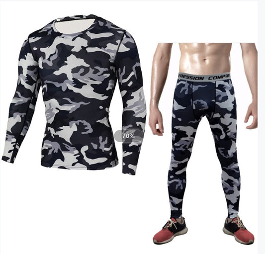 Camouflage Compression Baselayer Set Sports