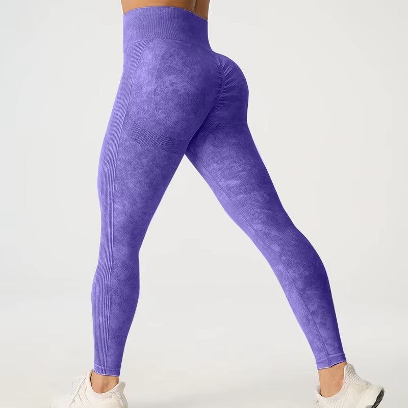 High Waisted Frosted Yoga Pants External Wear Hip Lifting Training Fitness Pants Tight Fitting Quick Drying and Ironing Legging