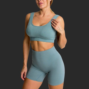 Seamless Ribbed Yoga Sets