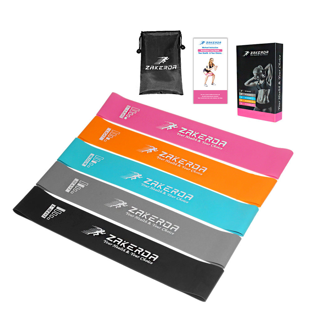 Yoga Resistance Rubber Bands Indoor Outdoor Fitness Equipment 0.35mm-1.1mm Pilates