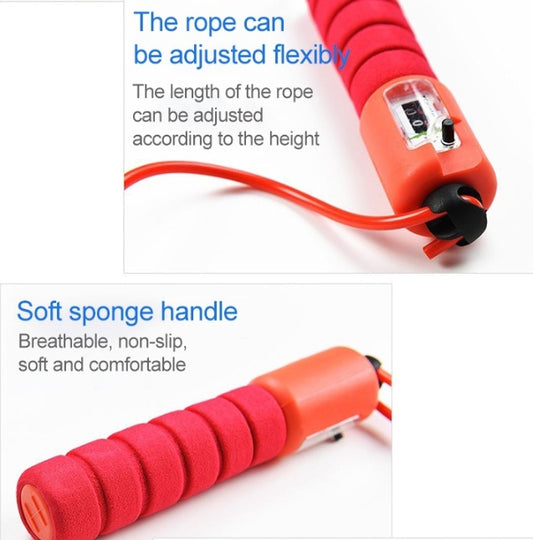Adjustable Fitness Jump Rope with Built-In Counter