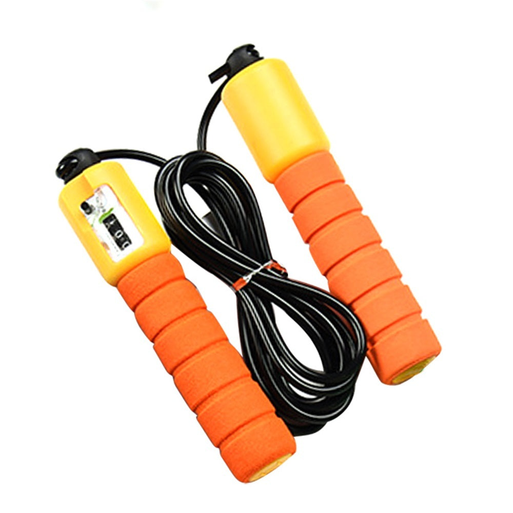 Adjustable Fitness Jump Rope with Built-In Counter