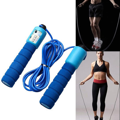 Adjustable Fitness Jump Rope with Built-In Counter