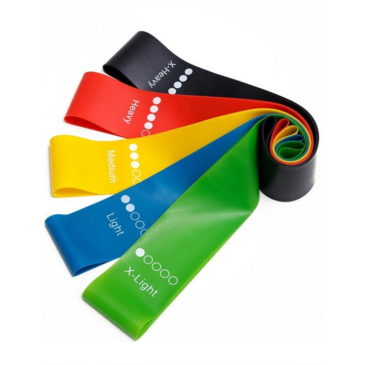 Yoga Resistance Rubber Bands Indoor Outdoor Fitness Equipment 0.35mm-1.1mm Pilates