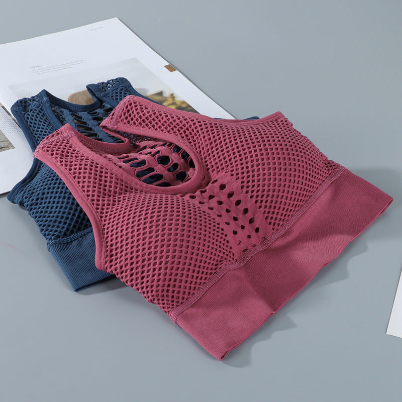 Sexy Brathable Mesh Sports Top