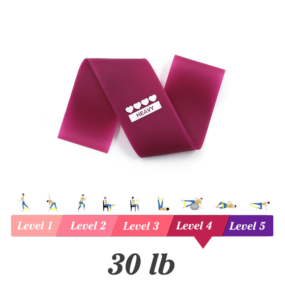 Yoga Resistance Rubber Bands Indoor Outdoor Fitness Equipment 0.35mm-1.1mm Pilates