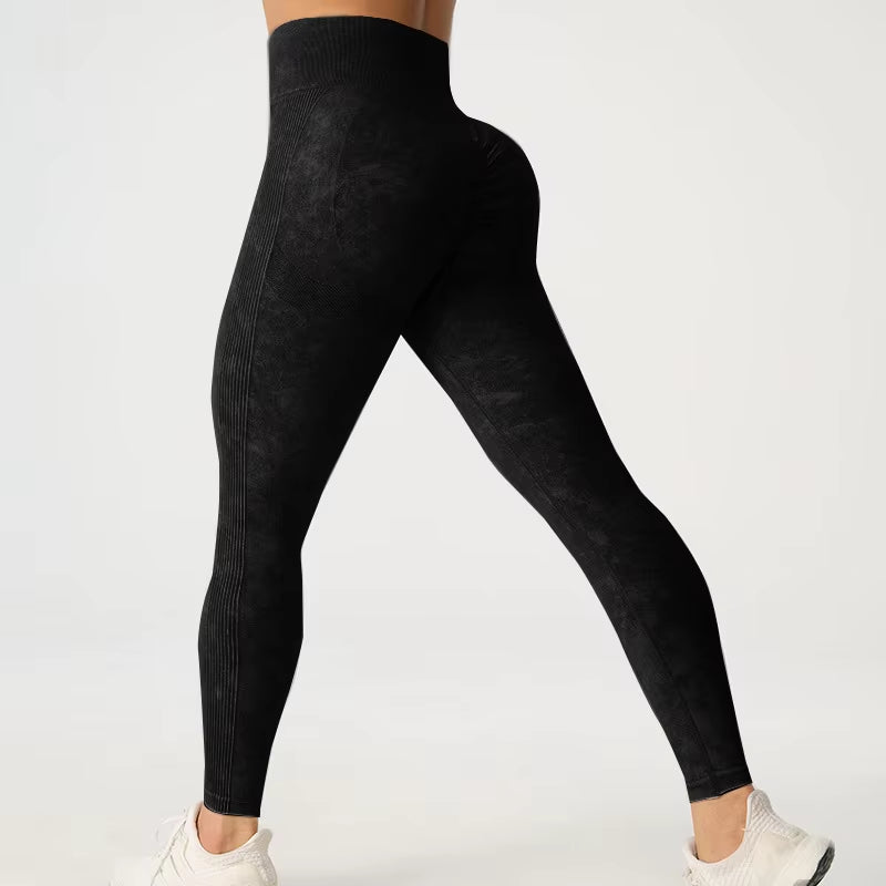 High Waisted Frosted Yoga Pants External Wear Hip Lifting Training Fitness Pants Tight Fitting Quick Drying and Ironing Legging