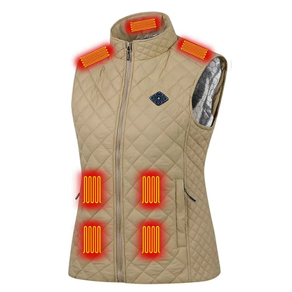 21 Heating Zones USB Heated Vest Winter Sportswear Heated Coat Waistcoat for Women