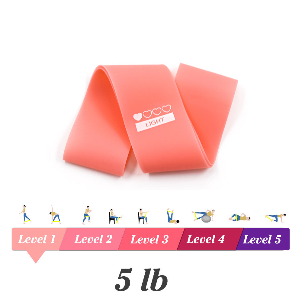 Yoga Resistance Rubber Bands Indoor Outdoor Fitness Equipment 0.35mm-1.1mm Pilates
