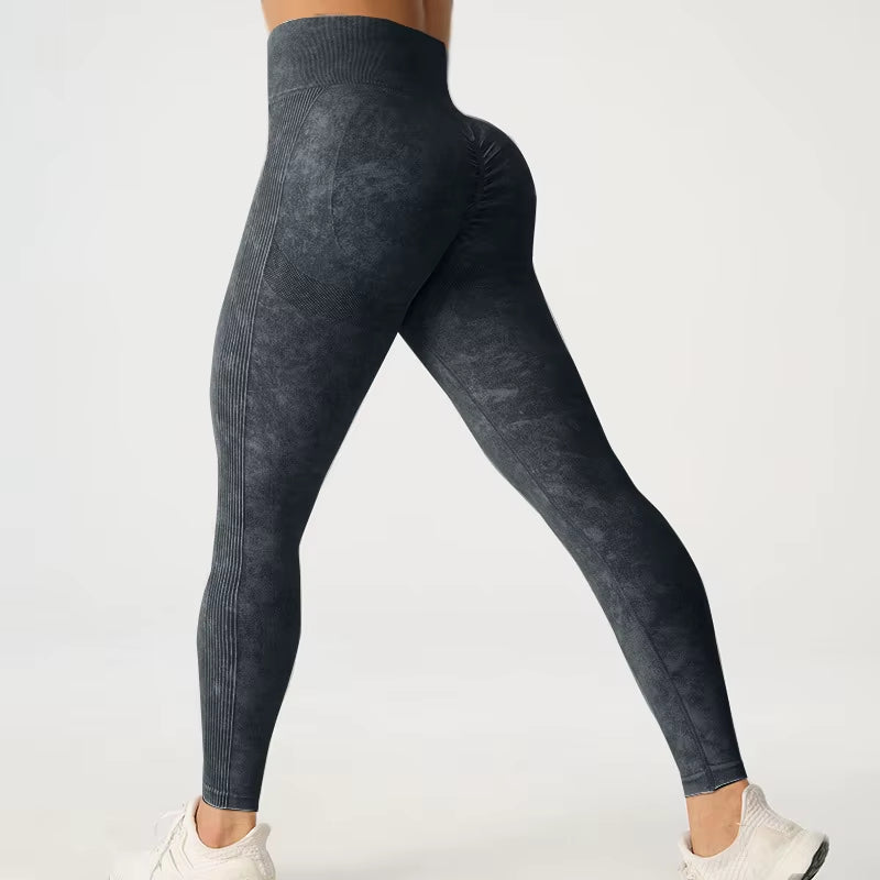 High Waisted Frosted Yoga Pants External Wear Hip Lifting Training Fitness Pants Tight Fitting Quick Drying and Ironing Legging