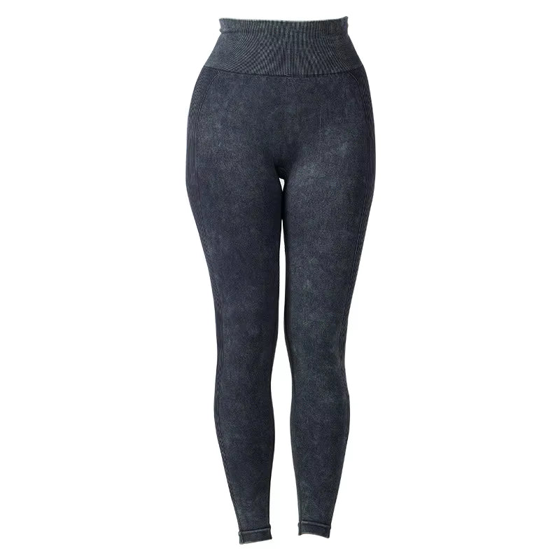 High Waisted Frosted Yoga Pants External Wear Hip Lifting Training Fitness Pants Tight Fitting Quick Drying and Ironing Legging